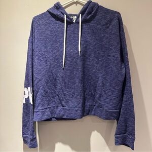 Heather Navy PINK Hoodie (Size Medium)